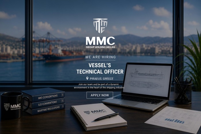 MMC GROUP Expands Team: Hiring a Vessel’s Technical Officer – Piraeus, Greece